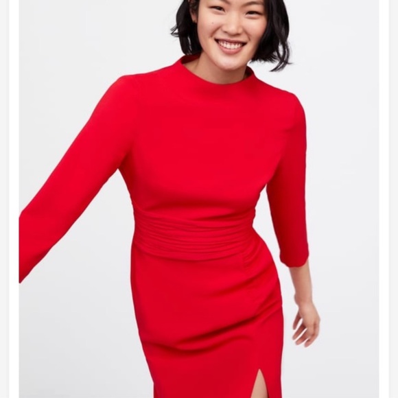 ZARA High Neck Midi Dress - Picture 5 of 15